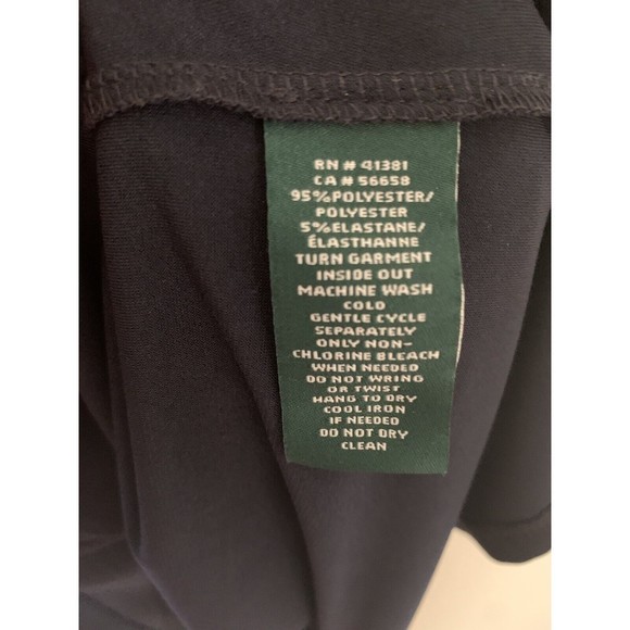 Lauren Ralph Lauren Navy and White Color Block Midi Dress Size 4 - Picture 5 of 11